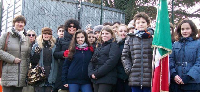 Alcuni studenti dell'Istituto Comprensivo Tortona A