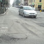 Piazza Roma davanti all'ospedale