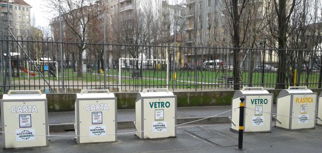 L'isola ecologica a San Bernardino 