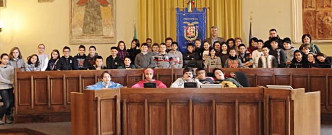 Gli studenti in visita