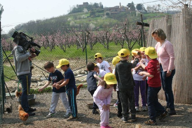 Un momento delle riprese