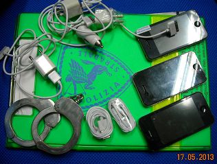 Alcuni I.phone sequestrati