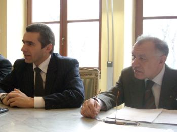 Il sindaco massimo Berutti e l'assessore Carlo Galuppo