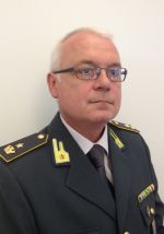 Il maggiore Gianfranco Riviello comandante della Finanza di Tortona