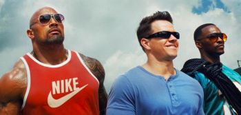 I tre protagonisti del film: Dwayne Johnson,  Mark Wahlberg eAnthony Mackie,