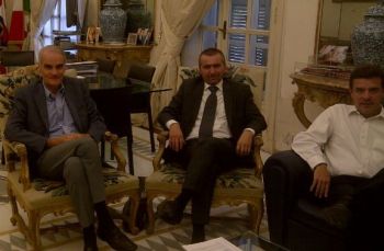 Un momento dell'incontro con Cota