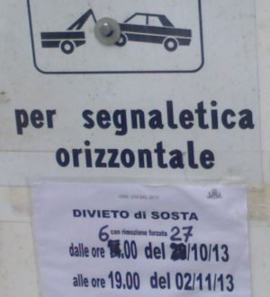 cartello corretto a pennarello