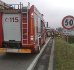 Un immagine dell'incidente a Spinetta 