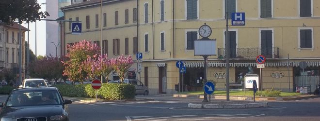 La zona al buio segnalata dalla nostra lettrice