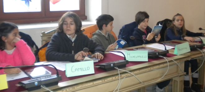 da sinistra: Francesca Ronchetti, Camillo Palenzona, Michelangelo Marsic, Valentina Magrassi e  Martina Finotti 