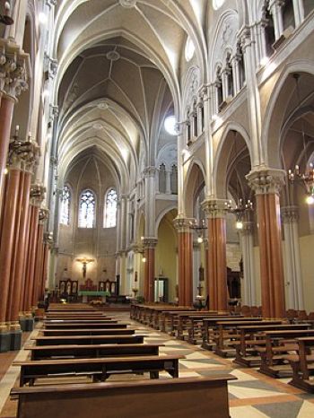 la chiesa della Madonna del Suffragio dove Scollo ha lanciato le uova 