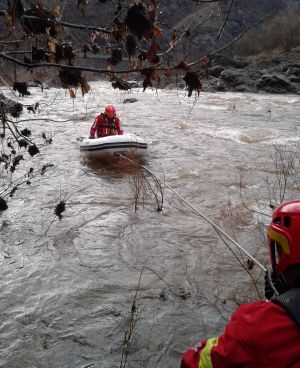 Un momento del salvataggio