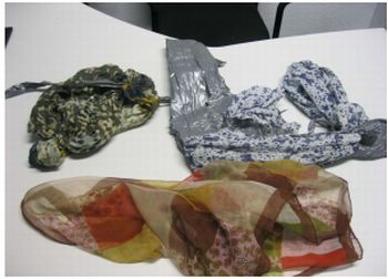 Il materiale usato da D'Ursi per imbavagliare la convivente