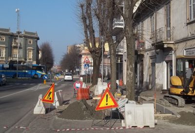 Lavori in via Emilia nord