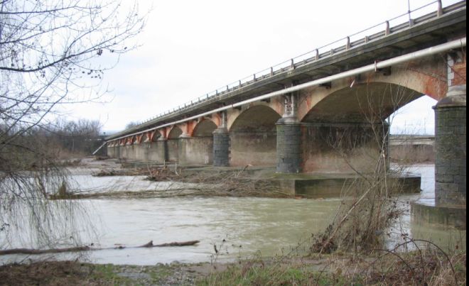 Il torrente Scrivia subito dopo il passaggio della piena  - Foto Dario Ferrari