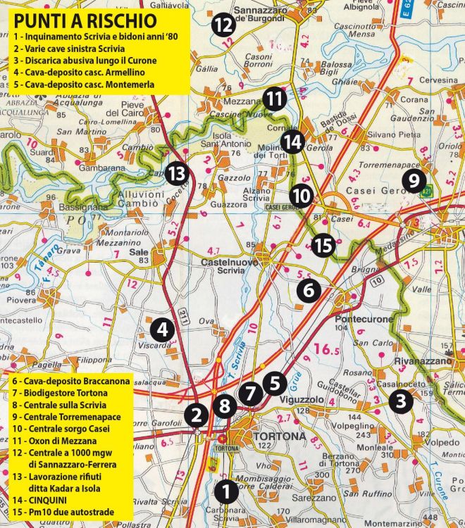 punti a rischio a Tortona e tortonese - L