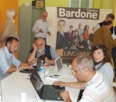 Alla sede del Pd durante lo scrutinio delle regionali