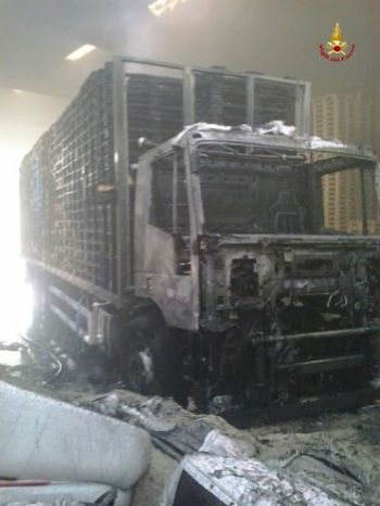 un immagine dell'incendio a Castelletto d'orba