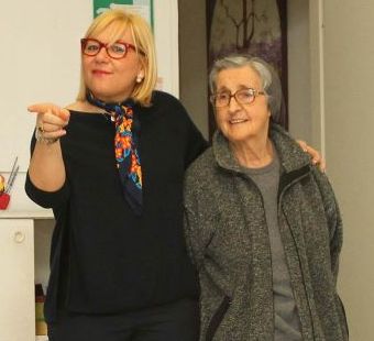 Rossa con una suora del Monserrato