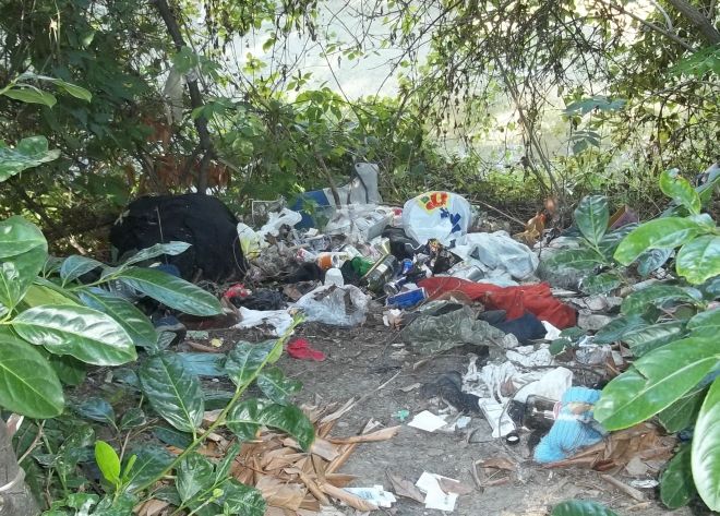 La mini discarica abusiva