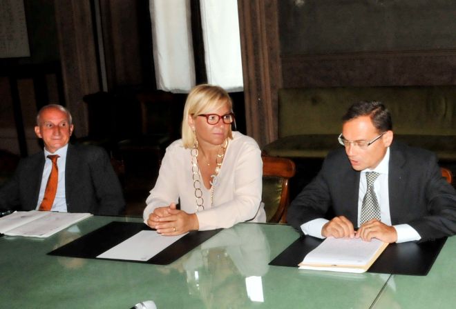 Un momento della conferenza stampa