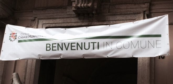 L'entrata del municipio com'è adesso