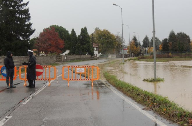 la strada bloccata verso Viguzzolo
