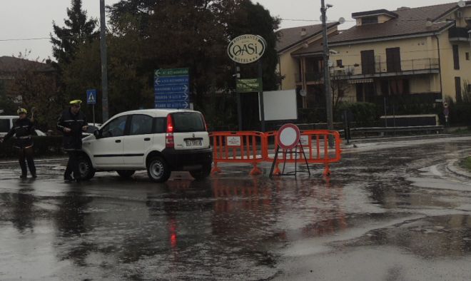 La statale per Voghera chiusa