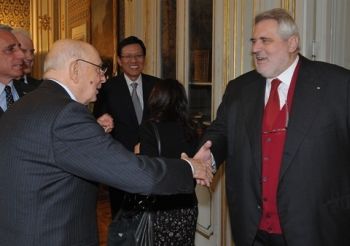 Fabrizio Palenzona con Giorgio Napolitano