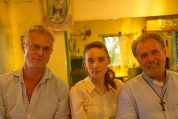 Il regista Stephen Dalrdy con Rooney Mara e Martin Sheene