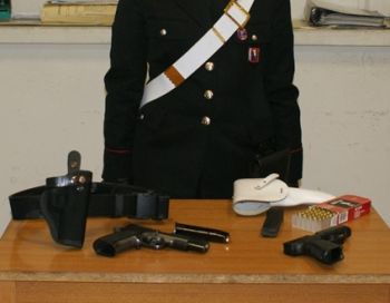 Le armi sequestrate