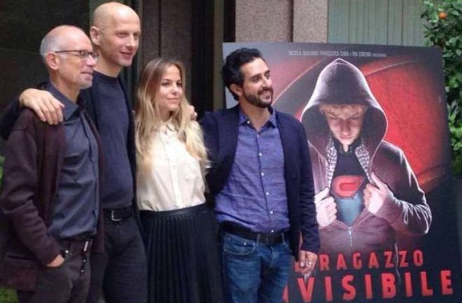 Il regista con i 3 sceneggiatori