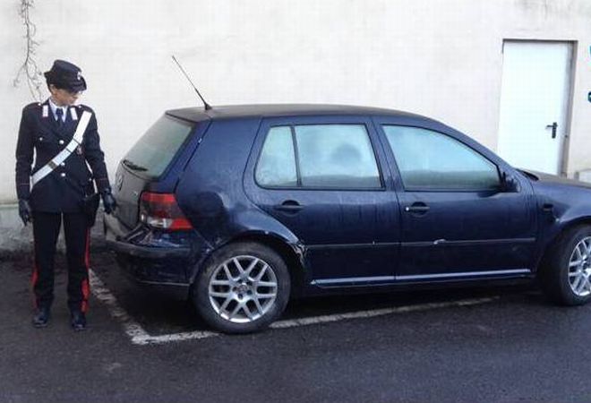 L'auto sequestrata