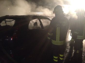 L'intervento dei pompieri