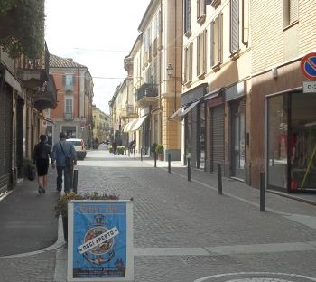 Il tratto di via Emilia che è stato chiuso al traffico