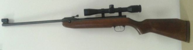 Il fucile sequestrato