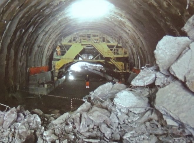 Uno scavo della Galleria per il Terzo Valico 