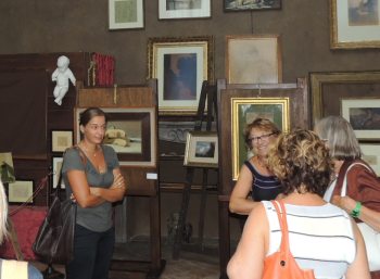 Alcuni visitatori alla mostra