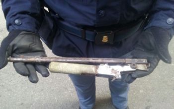 L'arma sequestrata con la quale l'uomo voleva suicidarsi