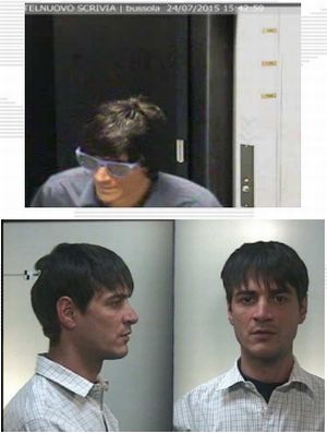 Antonino Corio, entra in banca con occhiali e parucca