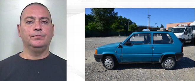 Antonino Della Vita, il complice all'esterno con la panda rubata 