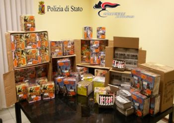 I petardi sequestrati