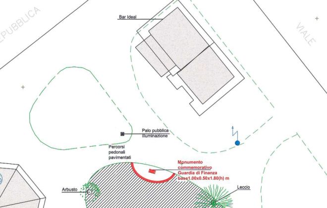 Il luogo in cui verrà collocato il monumento