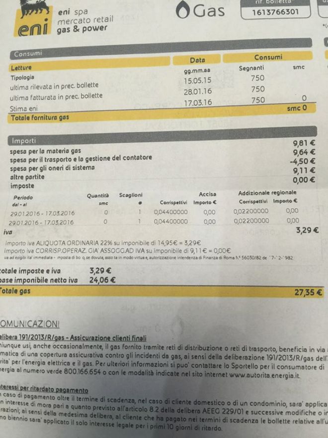 bolletta corraDO BONADEO