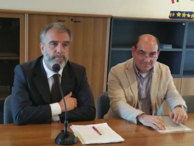 Il sidaco Gianluca Bardone e il presidente della Commissione sanità Antonello Santoro