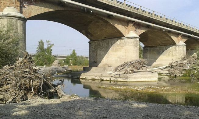 Il ponte sullo Scrivia prima dell'esercitazione