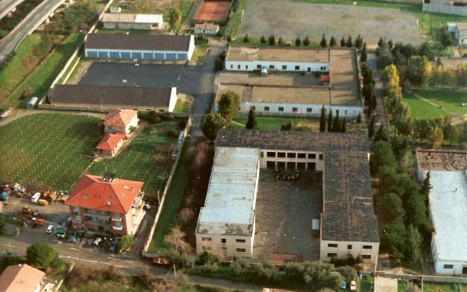 Una parte della ex caserma vista dall'alto