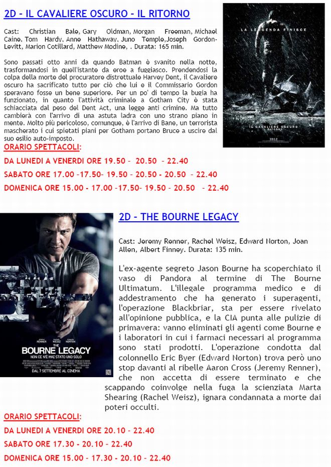 Orari Di Programmazione Di Come Prima Film