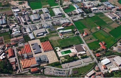 L'area Dellepiane oggetto dell'intervento vista dall'alto