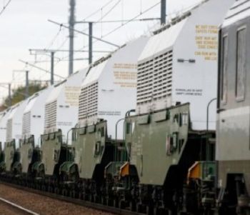 Un treno con le scorie nucleari